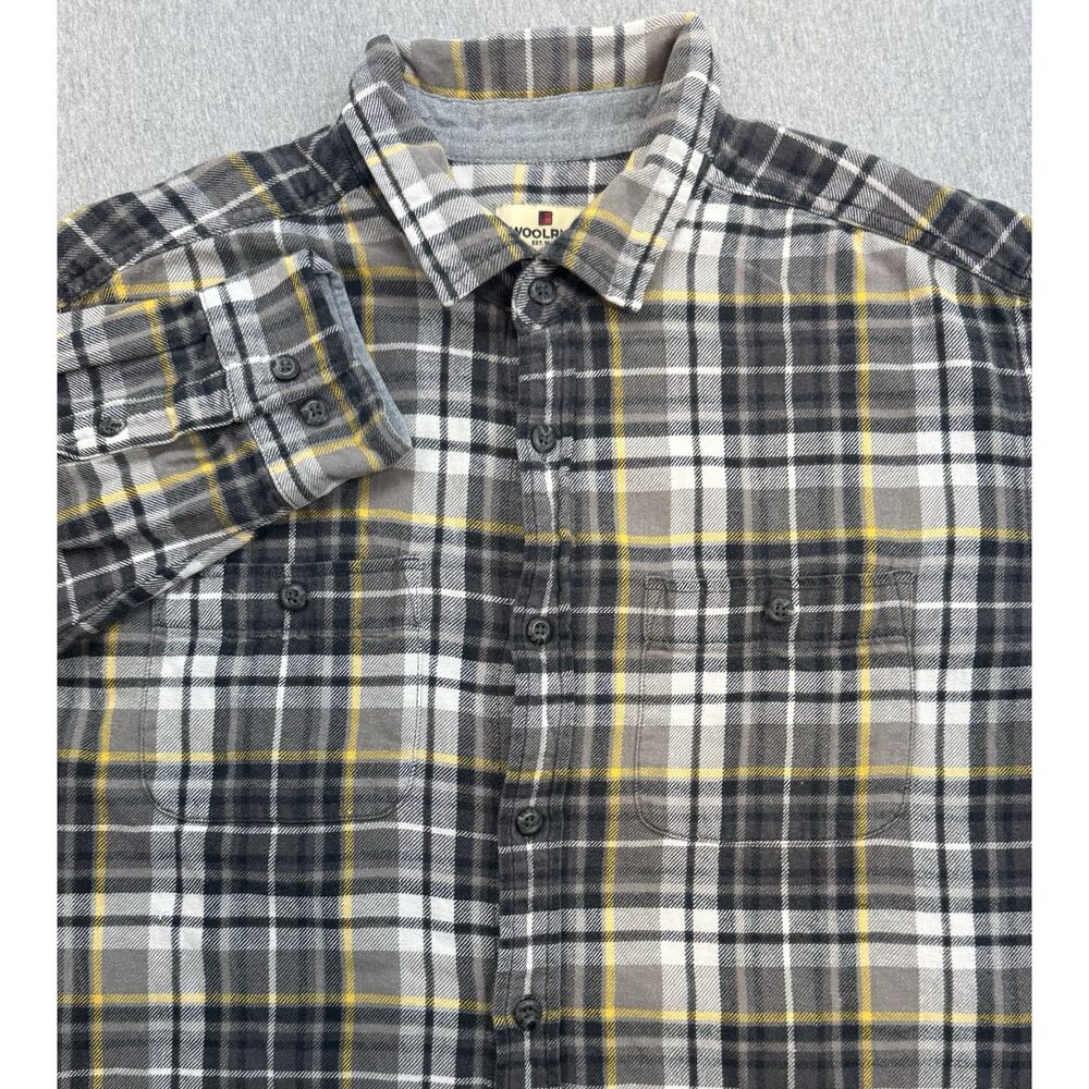 Woolrich Shirt Mens XL Plaid Flannel 100% Cotton Long Sleeve Button Up